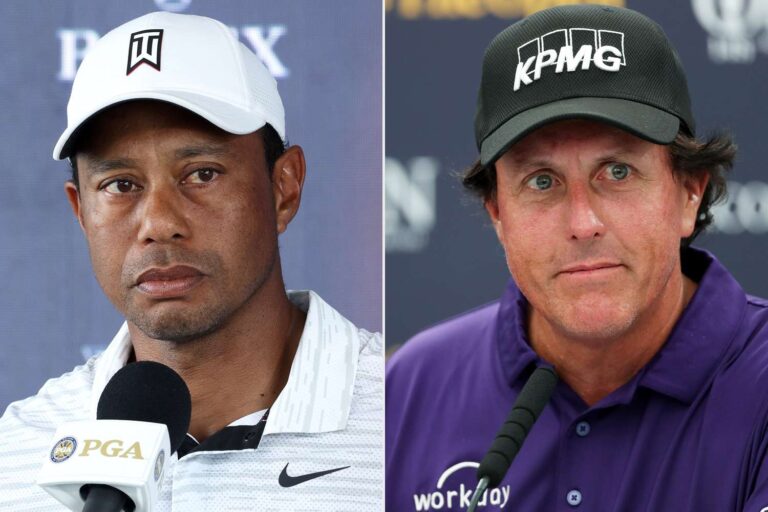 Phil Mickelson and Tiger Woods